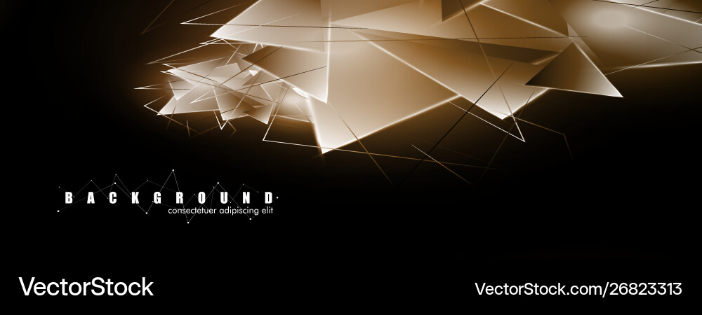 Abstract background with glowing triangles vector image