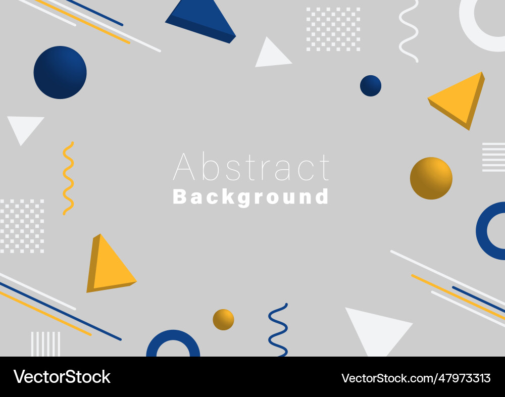 Abstract geometric background 3d shape vector image