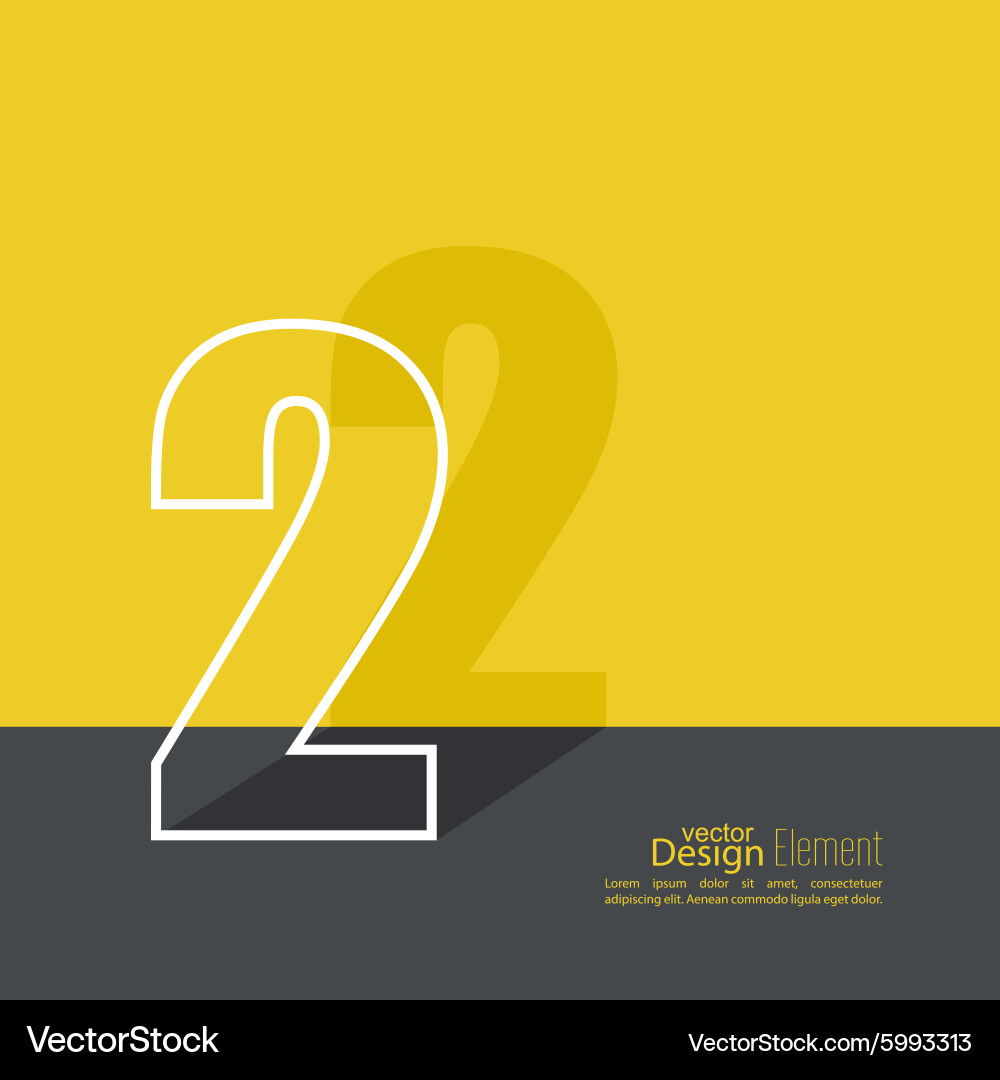 Abstract Number Two vector image