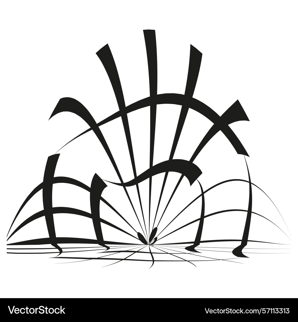 Abstract radial lines dynamic geometric pattern Vector Image