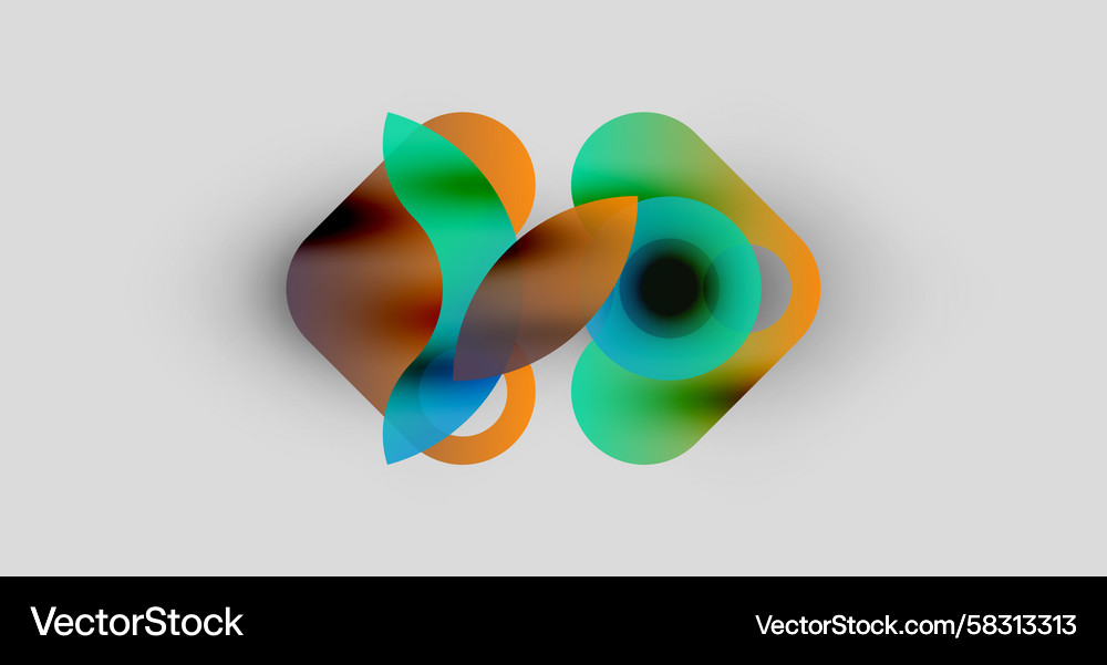 Abstract shapes overlap creating vibrant color Abstract shapes overlap creating vibrant color Vector Image