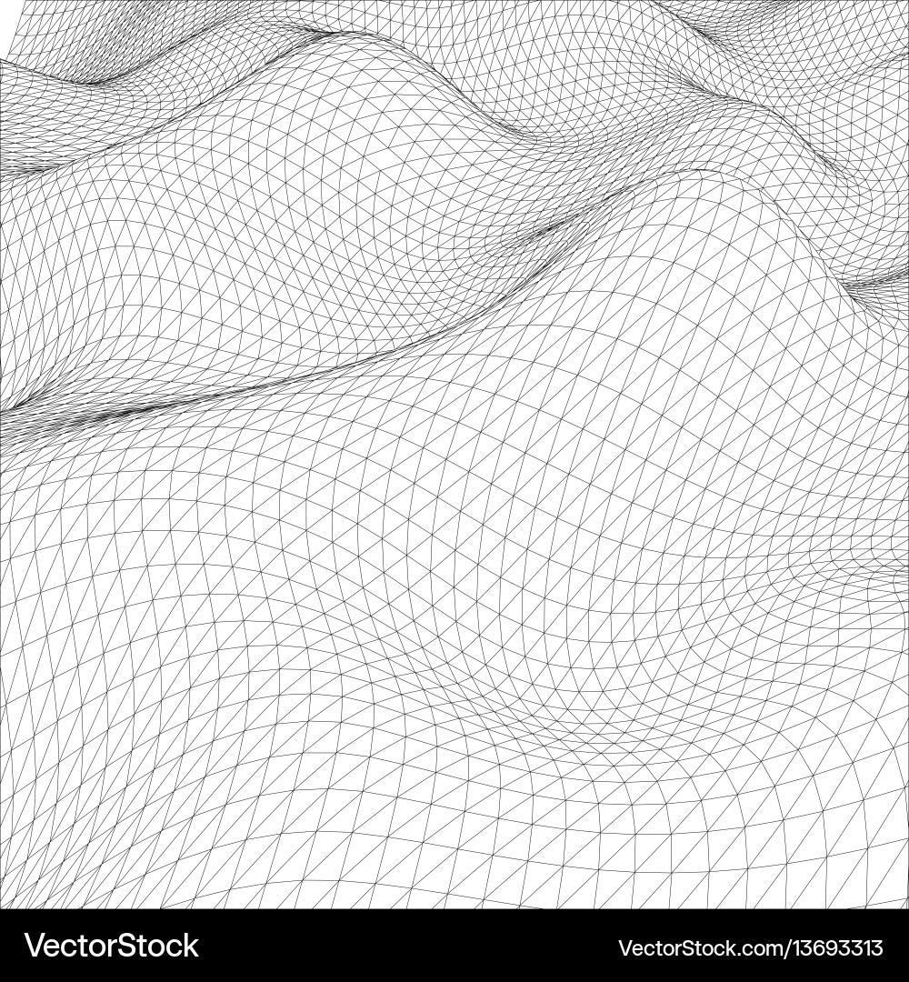 Abstract wire-frame grid Abstract wire-frame grid Vector Image