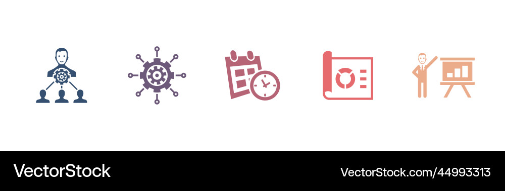 Administration management schedule project vector image