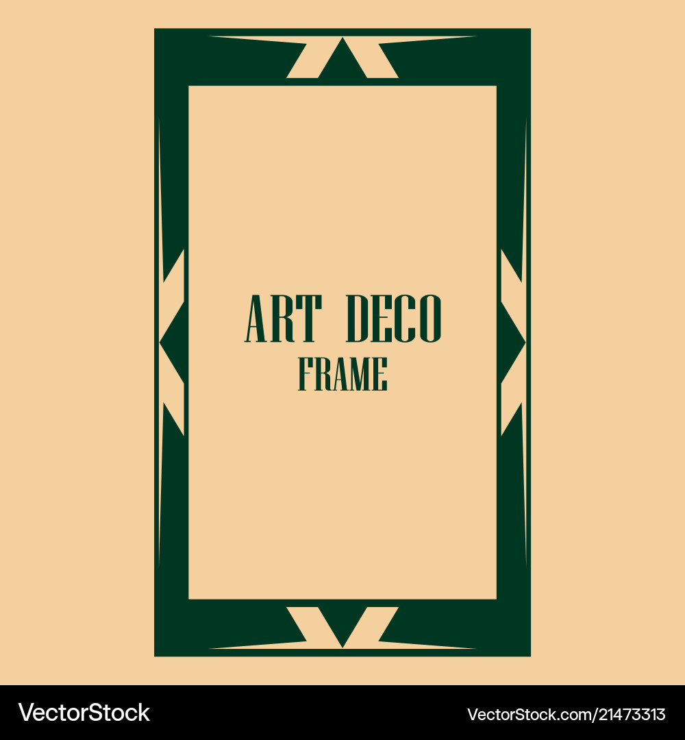 Art Deco Frame - Geometric Pattern Vector Image
