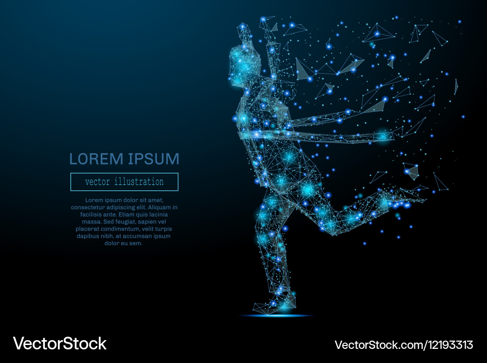 Businessman finish line low poly Royalty Free Vector Image