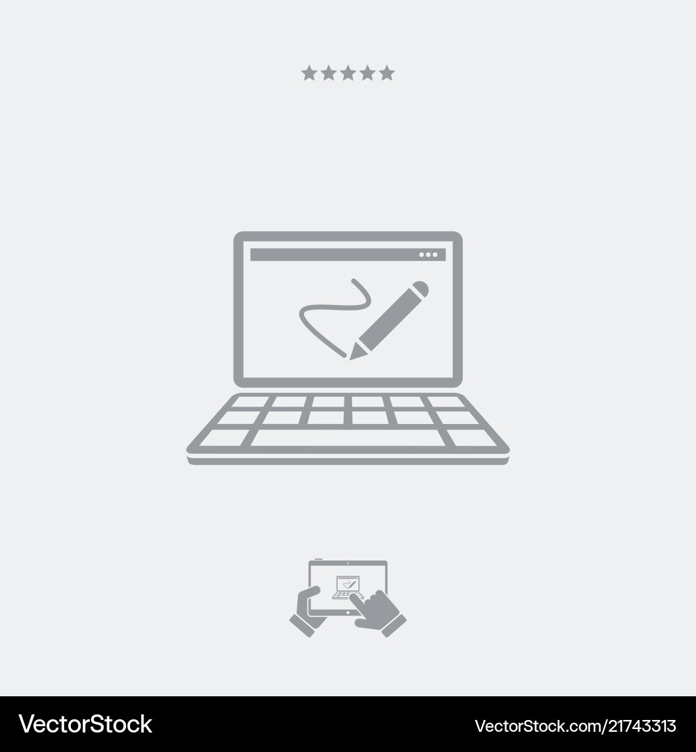 Designer application flat icon vector image