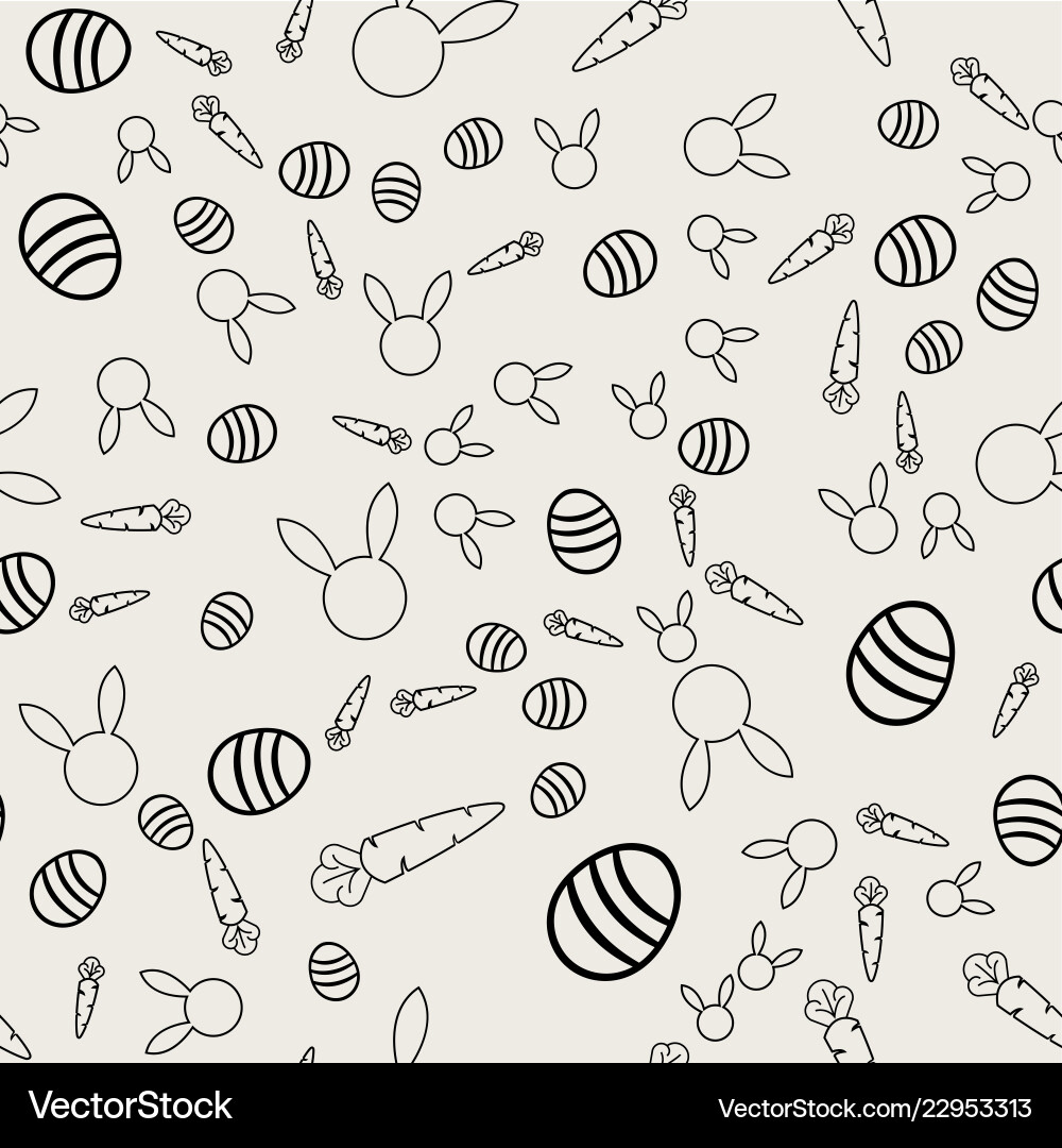 Easter Rabbit Pattern vector image