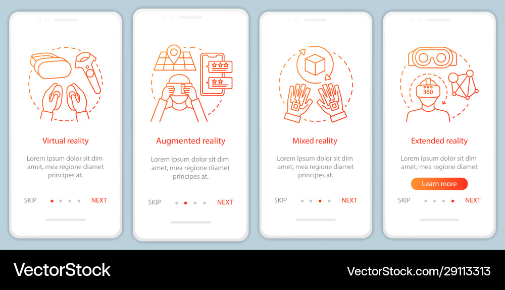 Extended Reality Onboarding App vector image