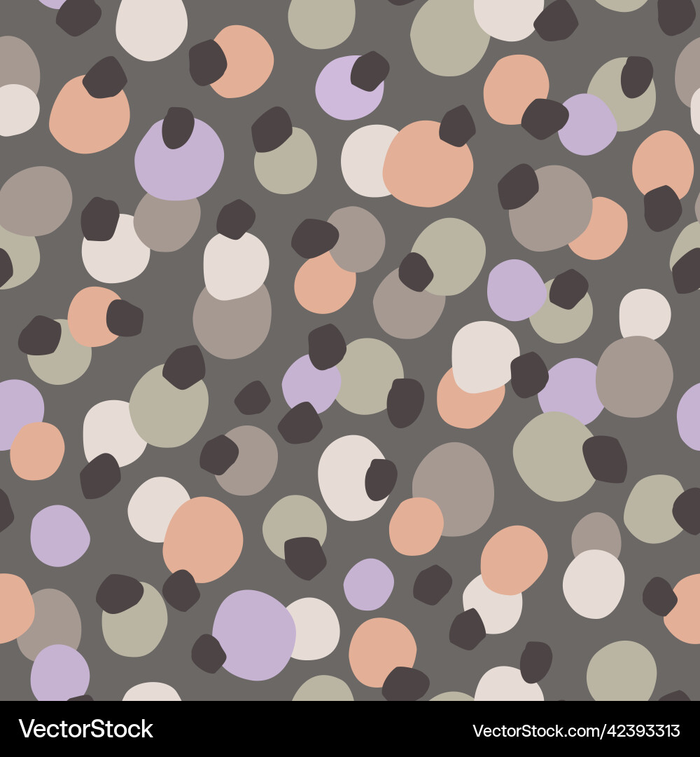 Irregular polka dots seamless pattern in retro Irregular polka dots seamless pattern in retro vector image