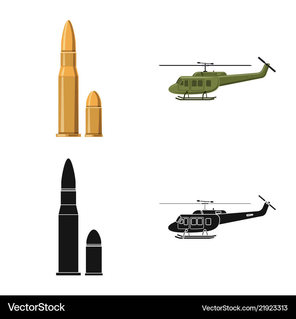 Isolated object of weapon and gun symbol set Isolated object of weapon and gun symbol set vector image