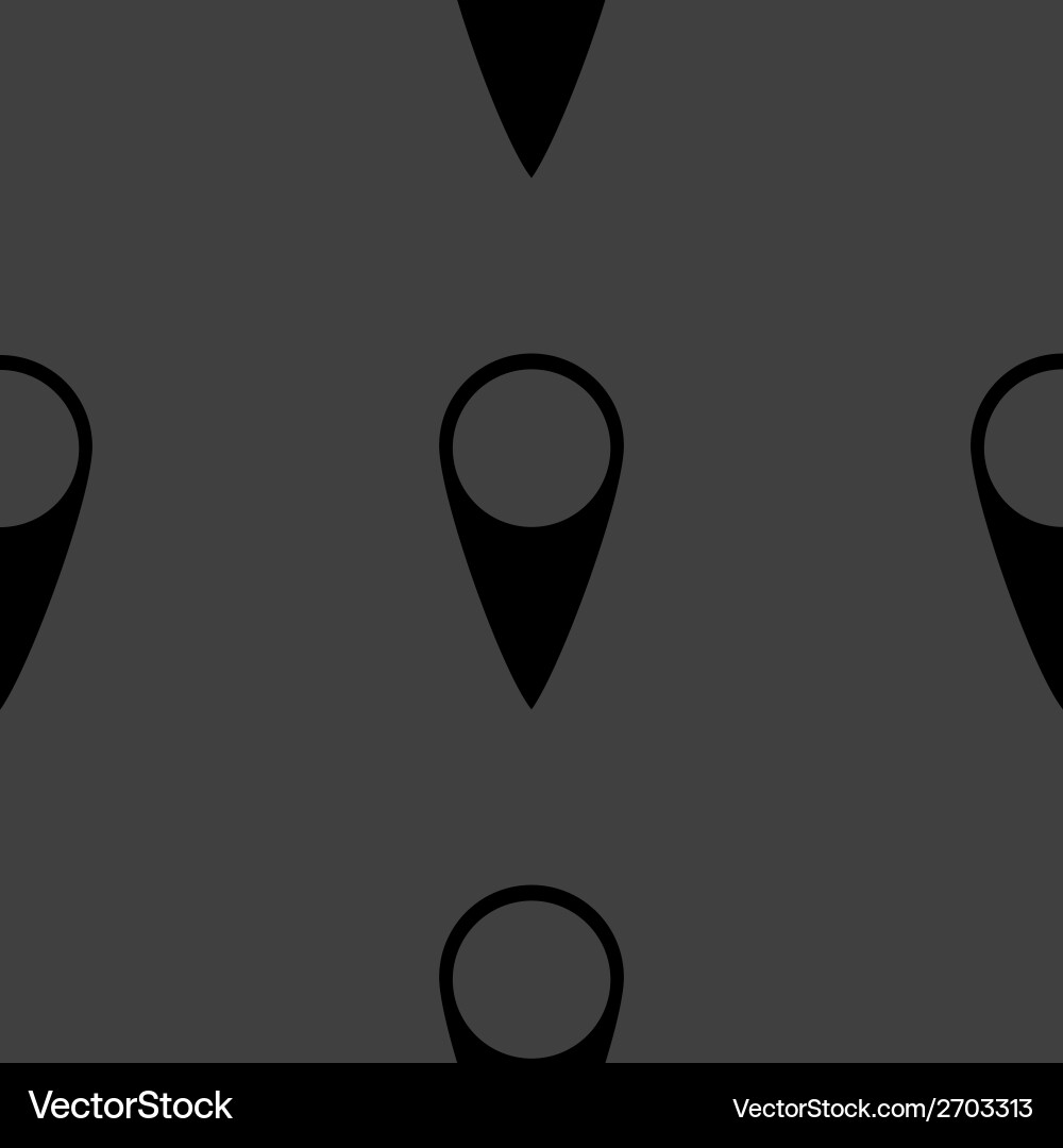 Map pointers web icon flat design seamless gray vector image