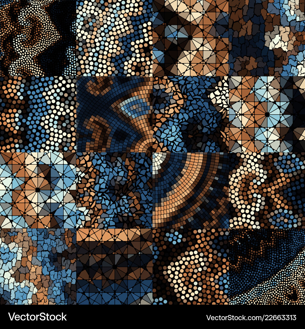 Mosaic art pattern image Mosaic art pattern image vector image