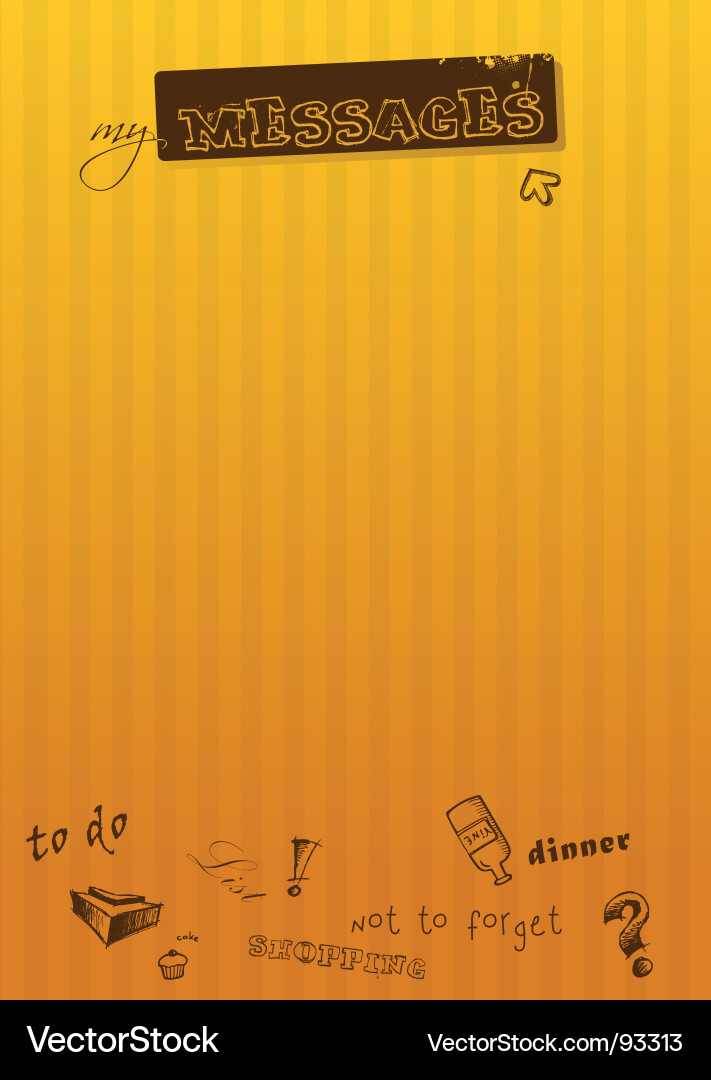 My message board with stripes Vector Image