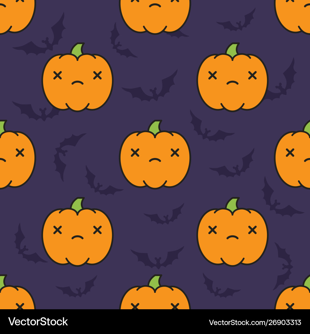 Nahtloses Halloween Muster mit totem kawaii Stil Nahtloses Halloween Muster mit totem kawaii Stil vektorbild