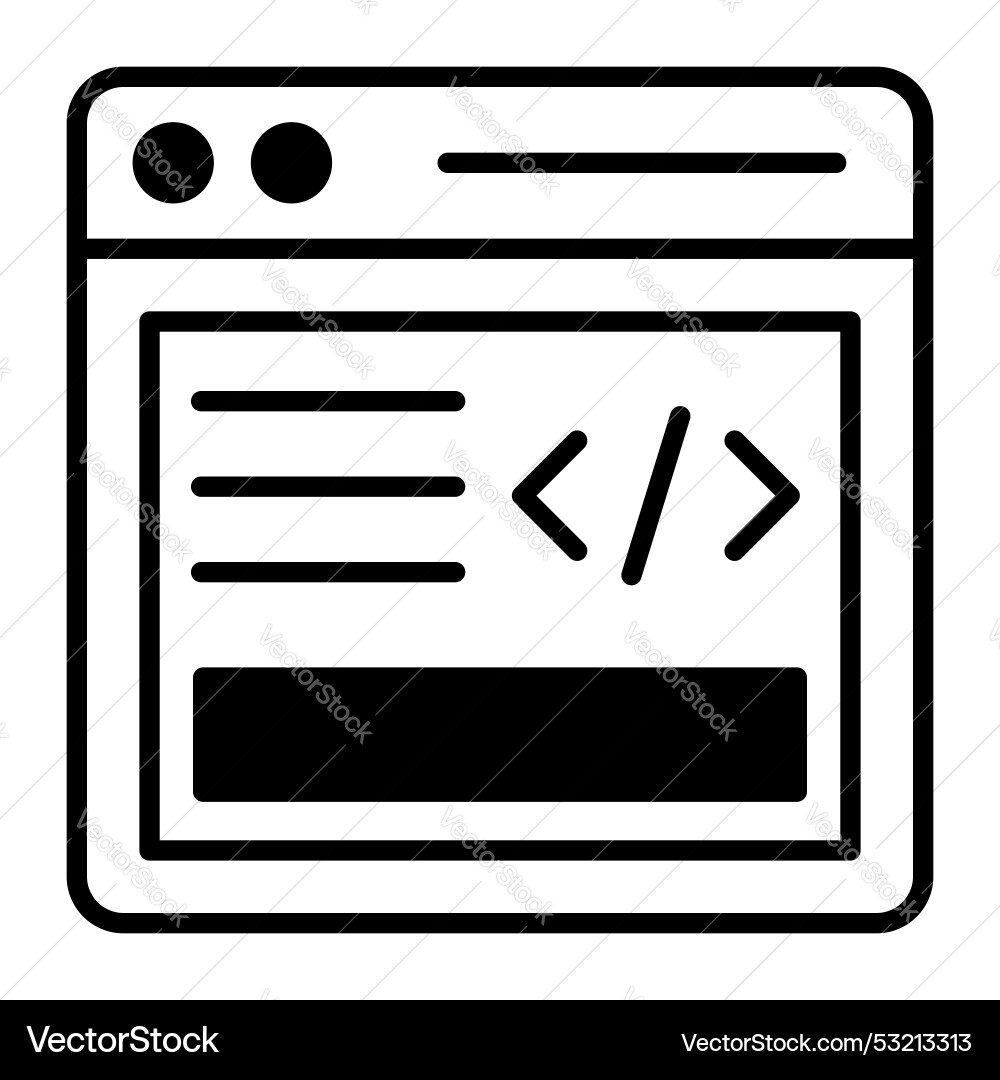 Programming language code development icon vector image