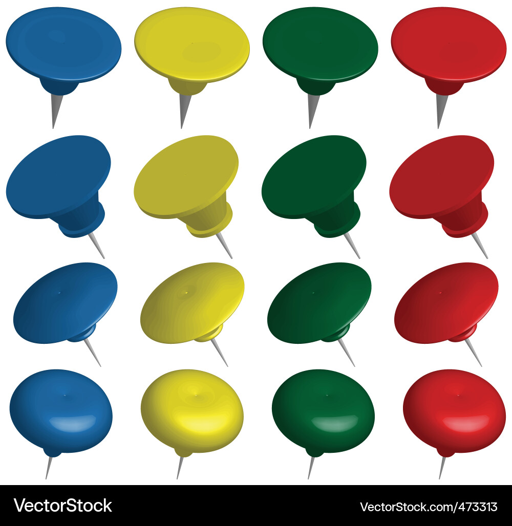 Pushpins Vector Image