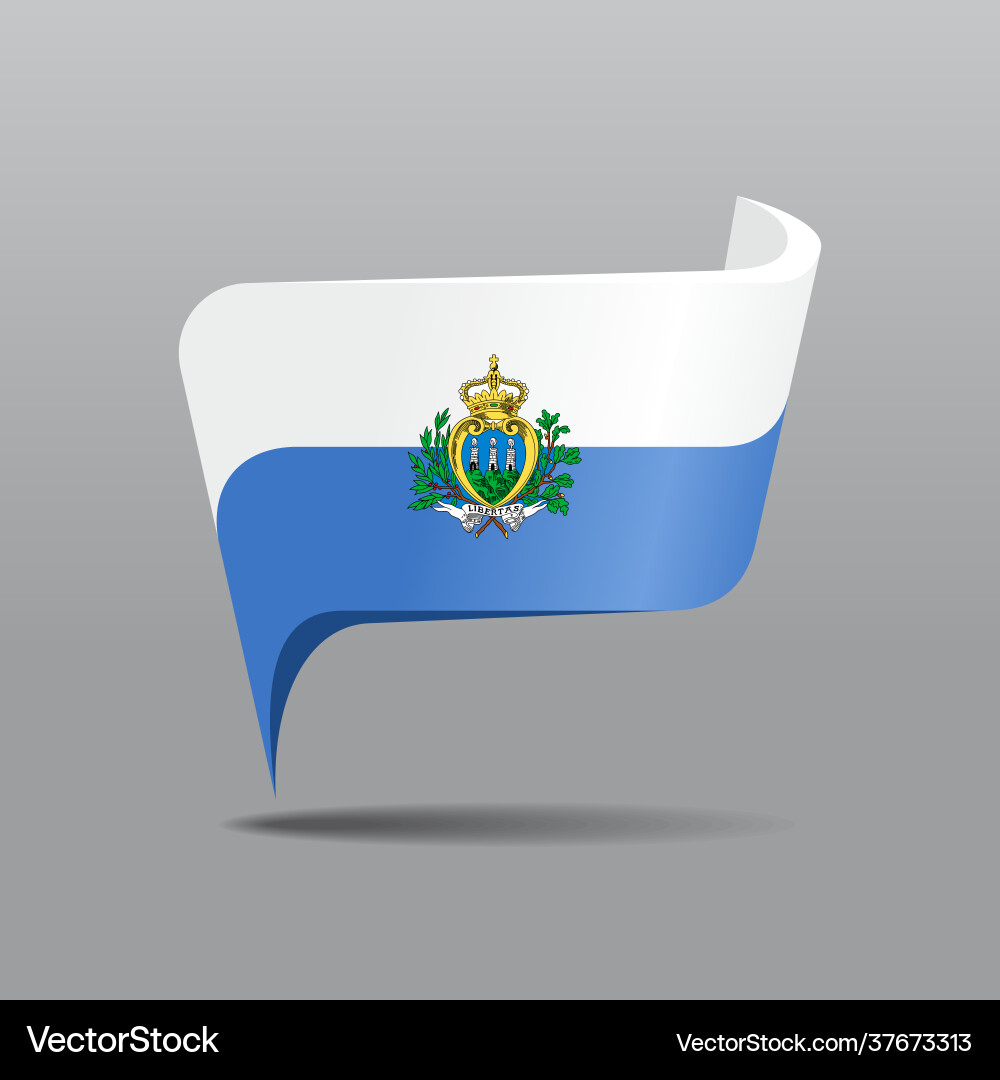 San Marino Flag Pointer Map Vector Image