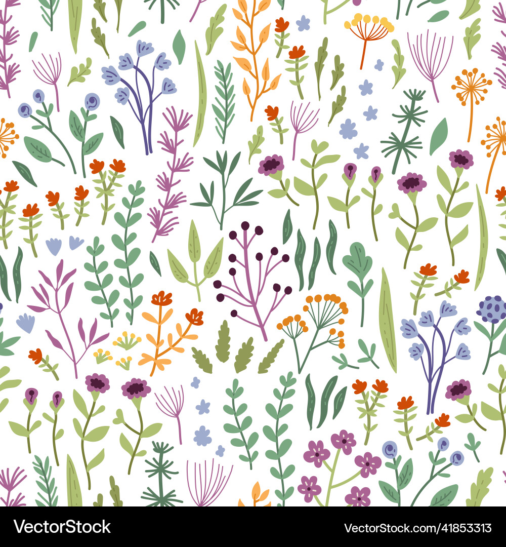 Seamless pattern with hand drawn wild Seamless pattern with hand drawn wild vector image