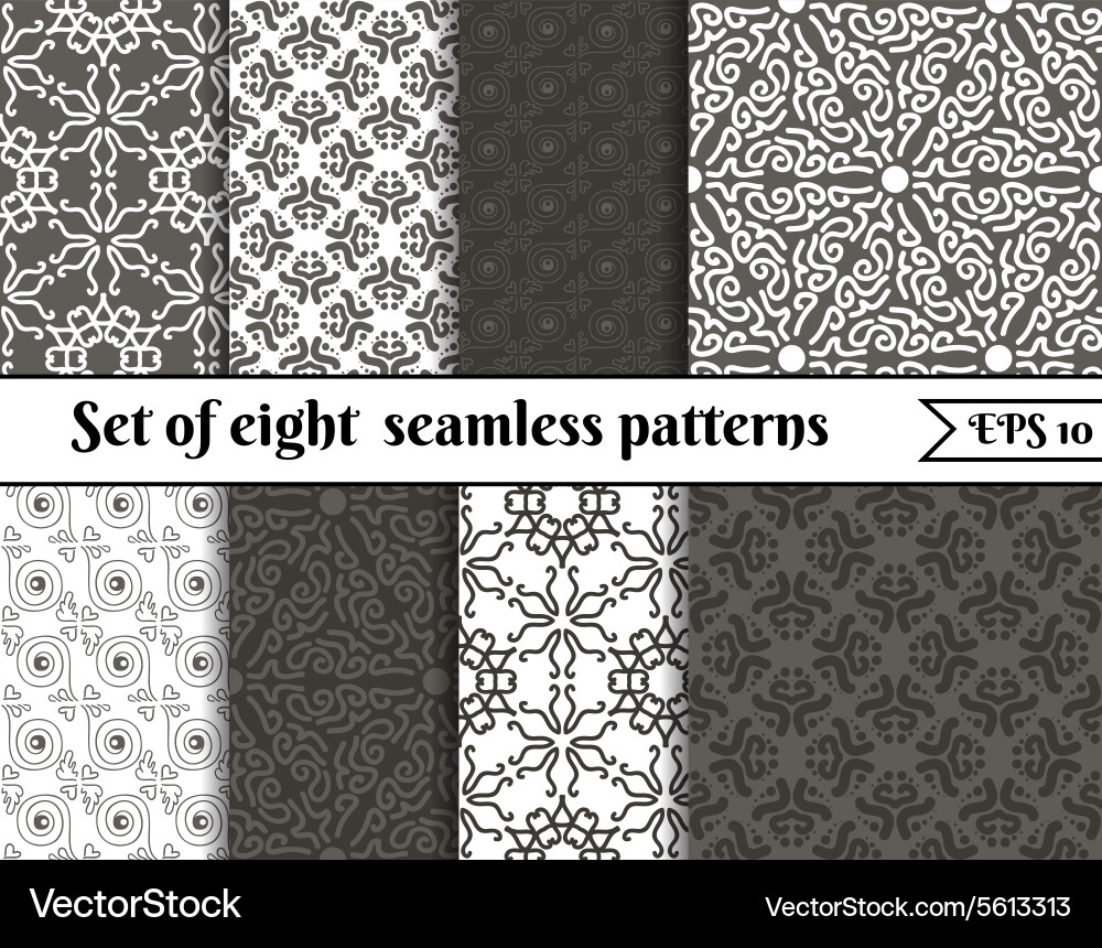 Set of seamless patterns can be used for textile Vector Image