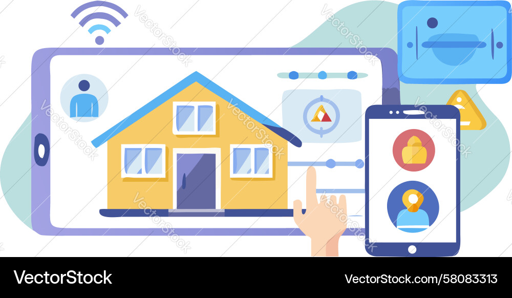 Smart Home Control Interface Vector Image