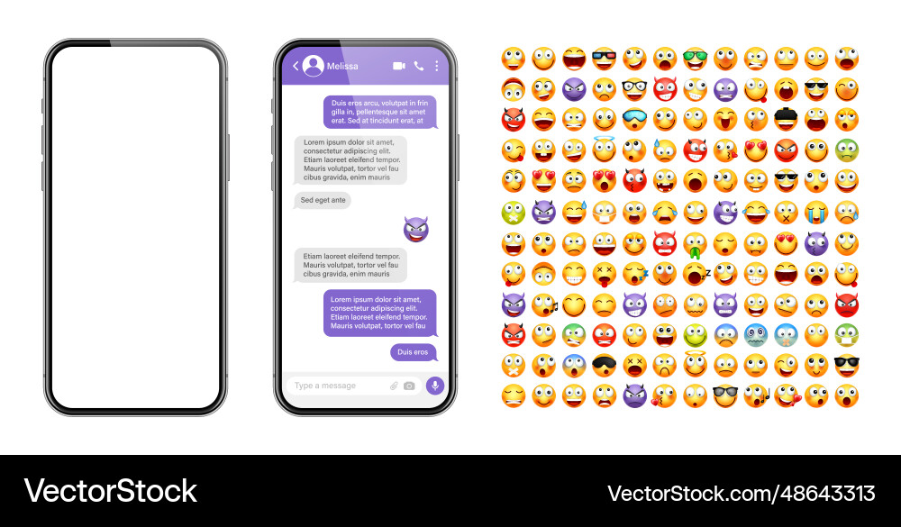 Smartphone Messaging App Benutzeroberfläche Design Smartphone Messaging App Benutzeroberfläche Design vektorbild