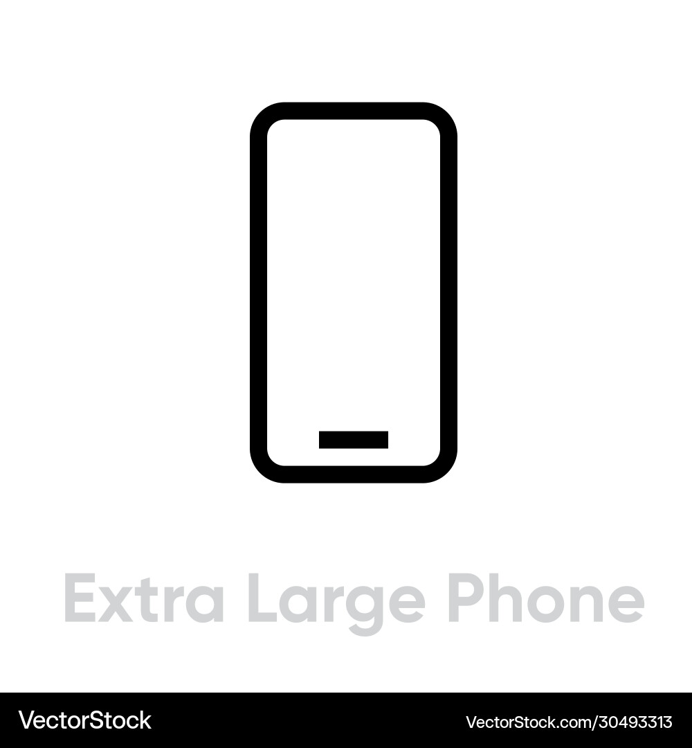 Tech specs extra large phone icon editable line vector image