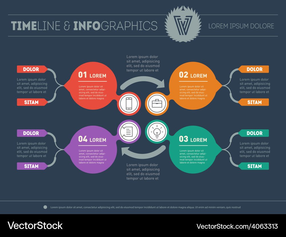 Web template for circle diagram or presentation Vector Image