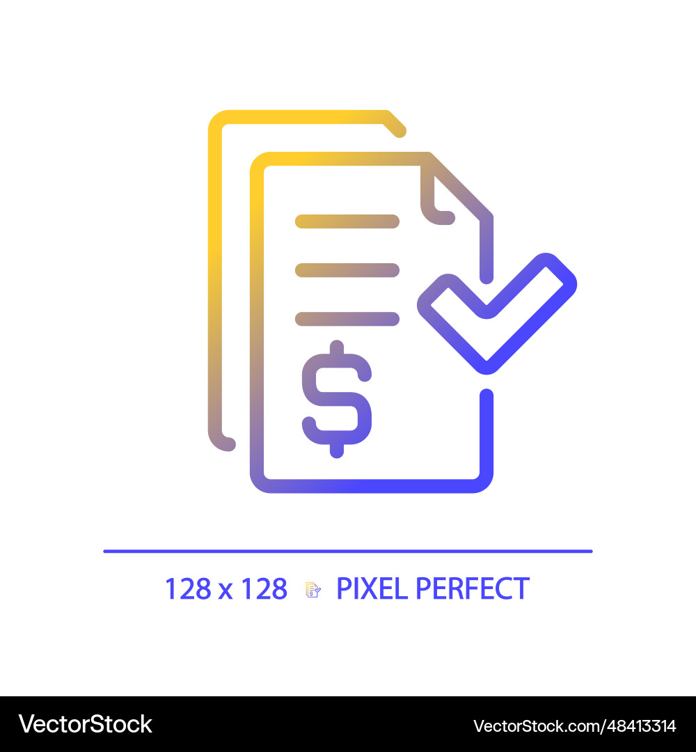 2d invoice thin linear gradient icon 2d invoice thin linear gradient icon vector image