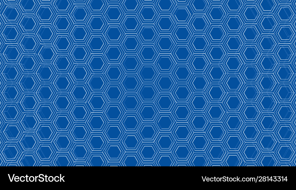 Abstract background hexagons outline vector image