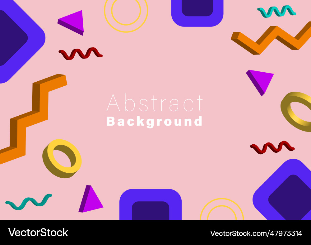 Abstract geometric background 3d shape Abstract geometric background 3d shape vector image