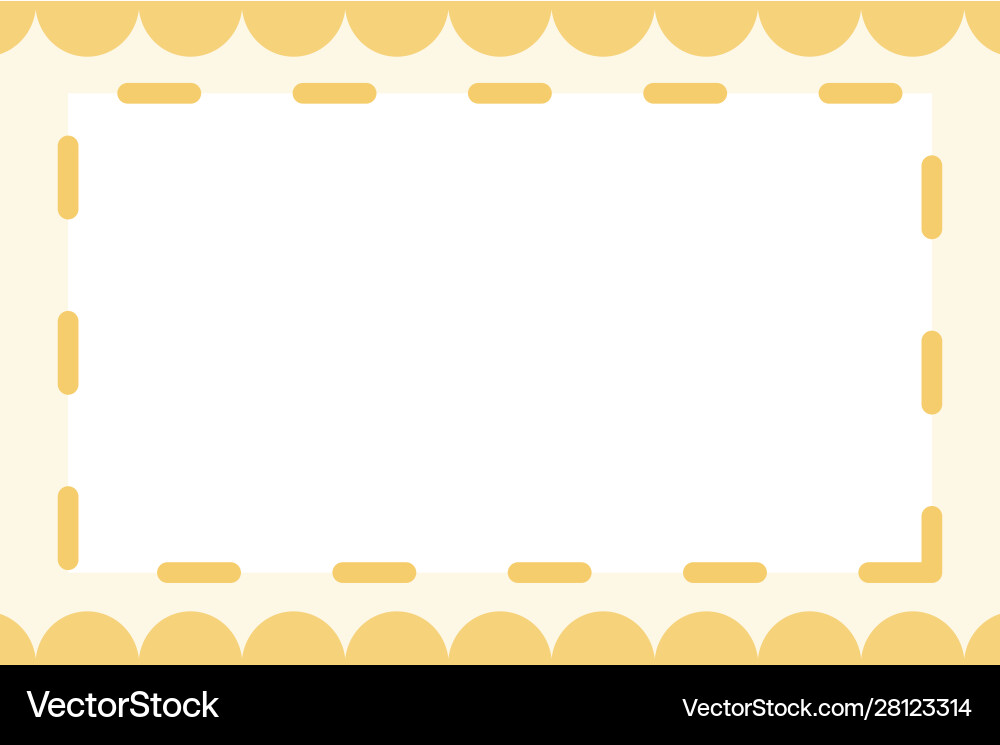 Background template with yellow dash line vector image