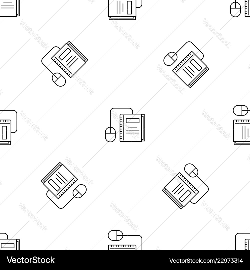 Click on book pattern seamless Click on book pattern seamless vector image