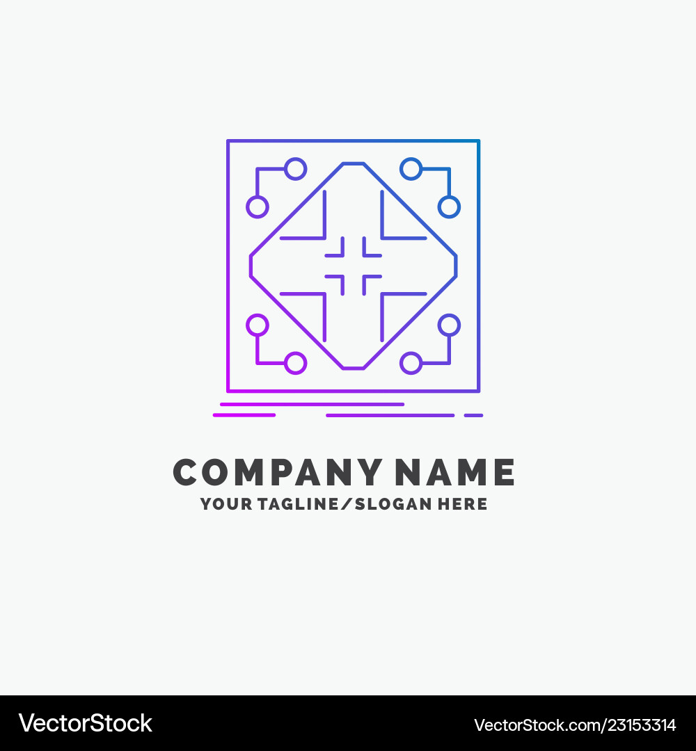 Data infrastructure network matrix grid purple Data infrastructure network matrix grid purple vector image