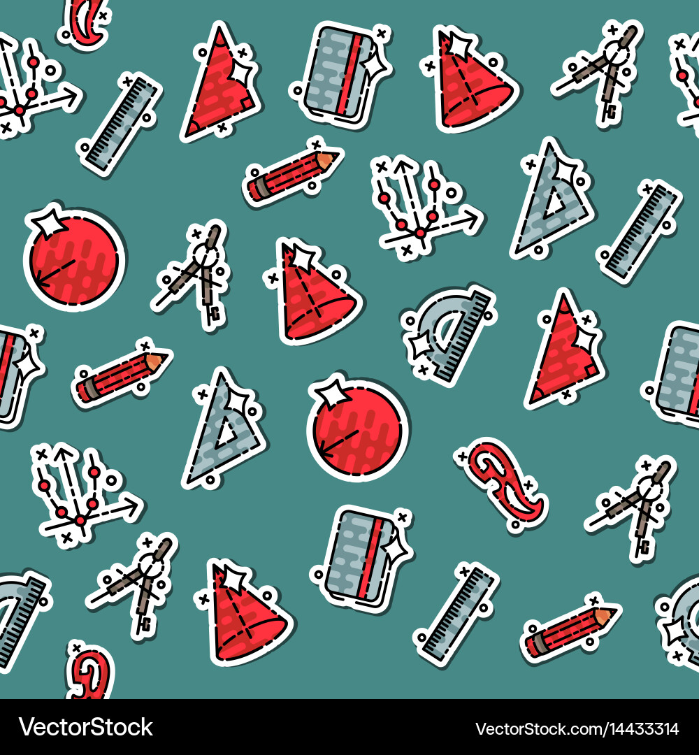 Geometry concept icons pattern Vector Image