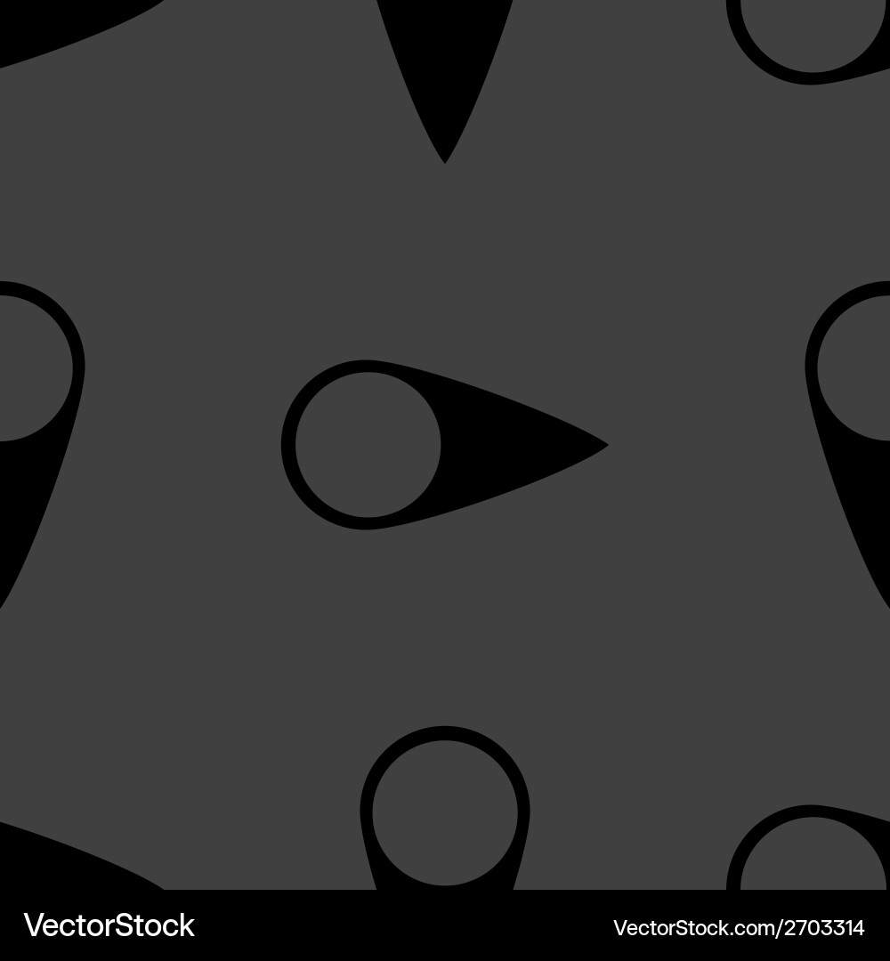 Map pointers web icon flat design seamless gray vector image