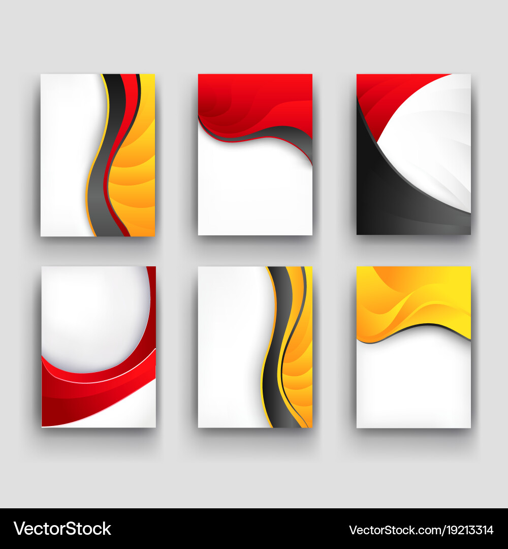 Minimal curve wave set background with shadow vector image