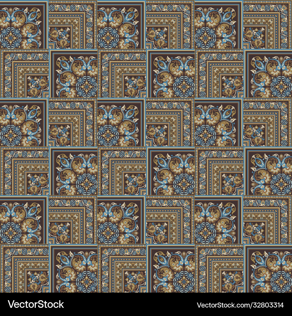 Nature patch pattern mosaic background Nature patch pattern mosaic background vector image