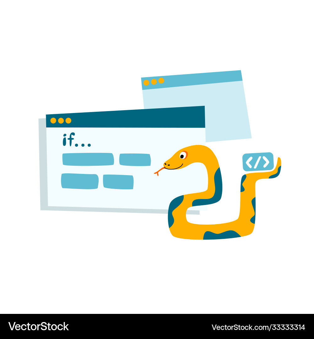 Python Code Sprache Vorzeichen Programmierung Codierung Python Code Sprache Vorzeichen Programmierung Codierung vektorbild
