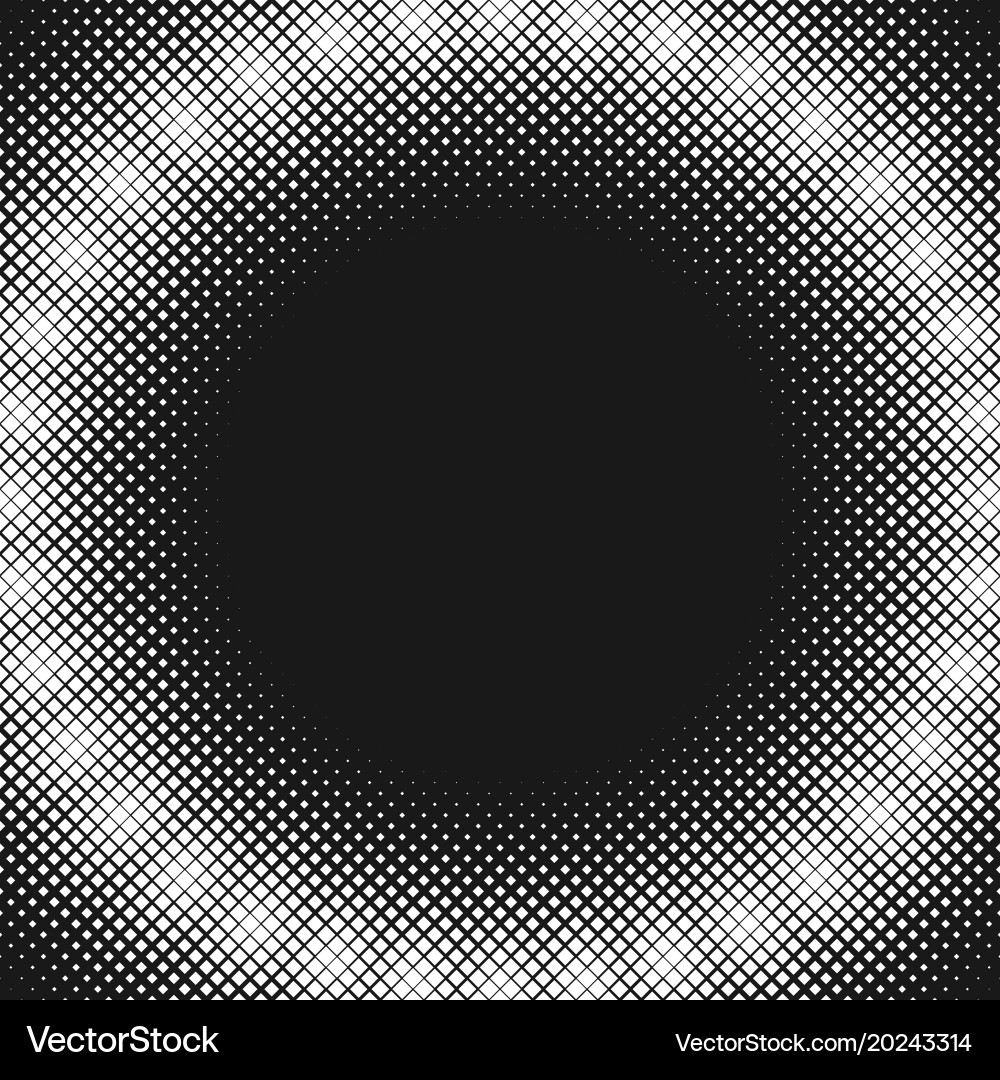 Retro halftone square pattern background vector image