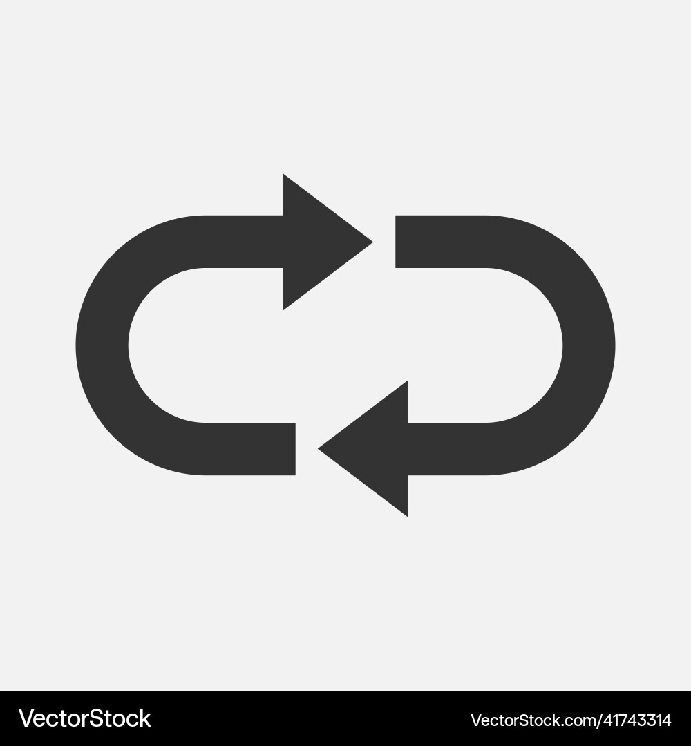 Rotation arrow icon isolated flat design Rotation arrow icon isolated flat design vector image