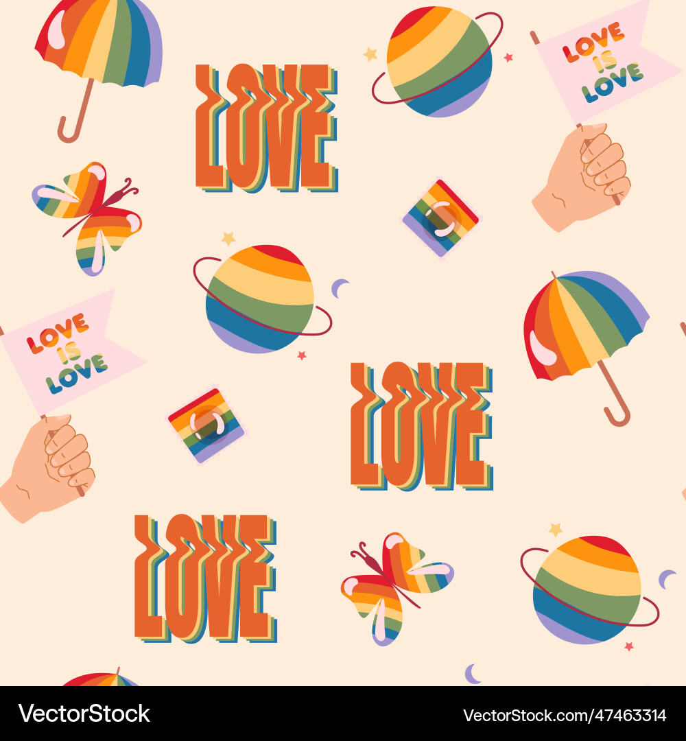 Seamless pattern on lgbt themes Seamless pattern on lgbt themes vector image