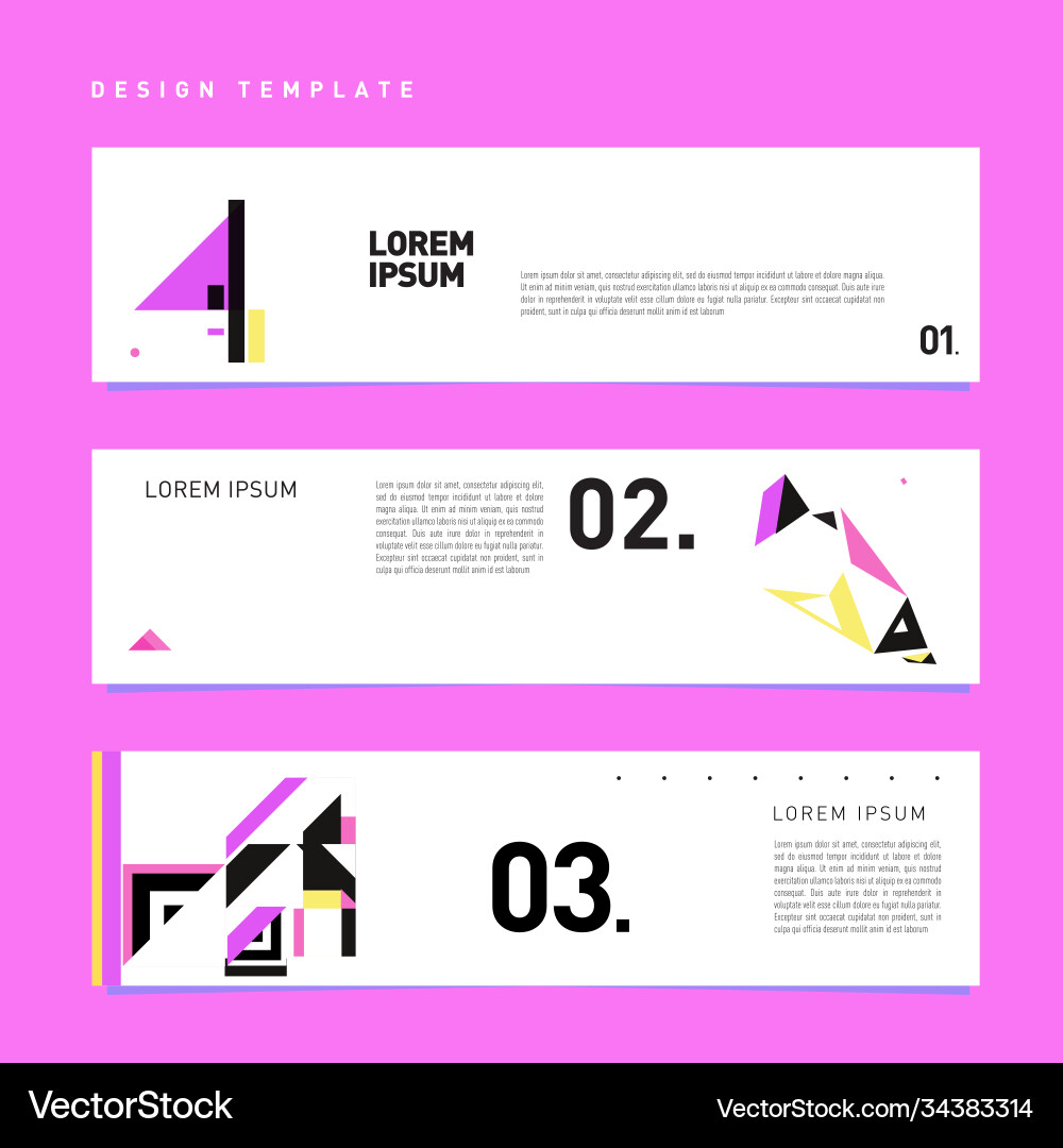 Set abstract banner web design template retro Set abstract banner web design template retro vector image
