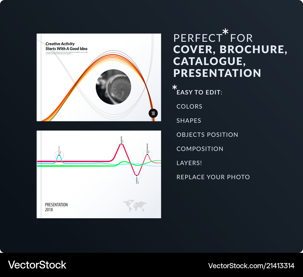 Soft design presentation template with colourful Soft design presentation template with colourful vector image