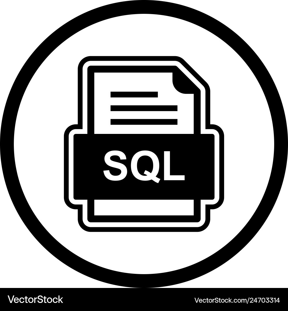 Sql file document icon vector image