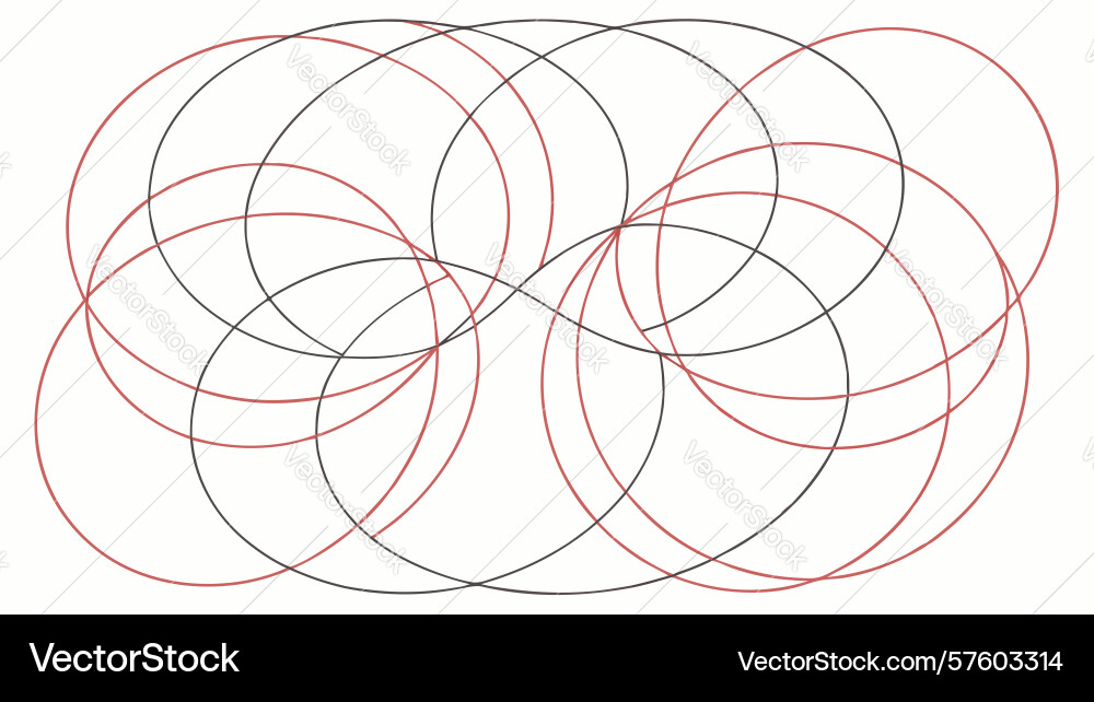 Subtle intersecting circles pattern for delicate vector image
