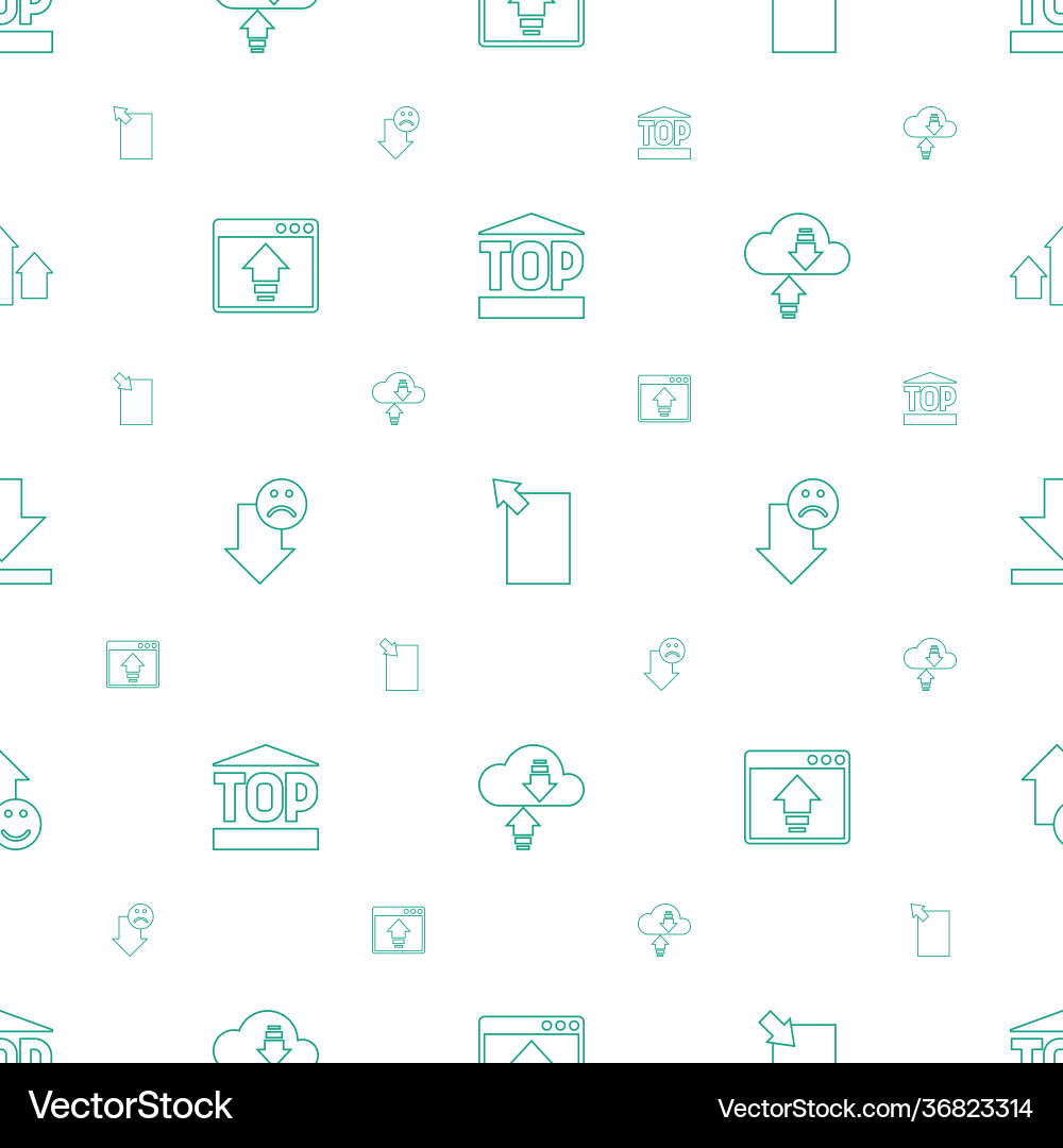 Upload icons pattern seamless white background vector image