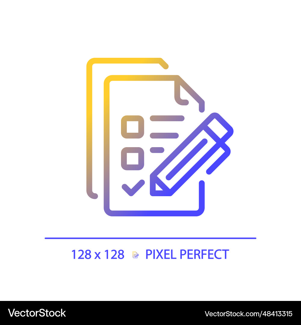 2d checklist thin linear gradient icon 2d checklist thin linear gradient icon vector image