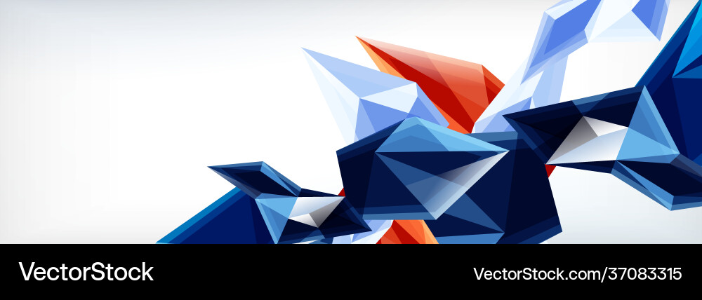 3d triangles and pyramids abstract vector image