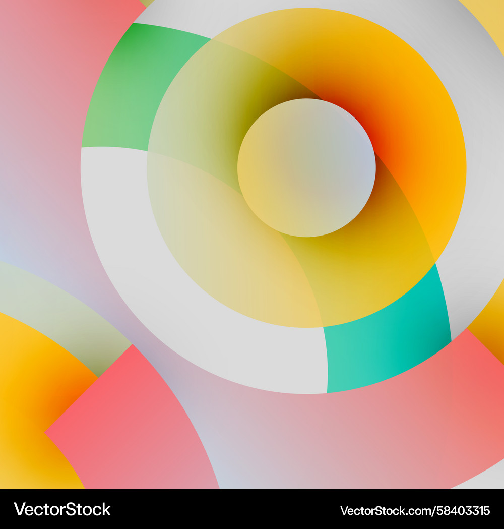 Abstract colorful circles overlap creating Abstract colorful circles overlap creating Vector Image