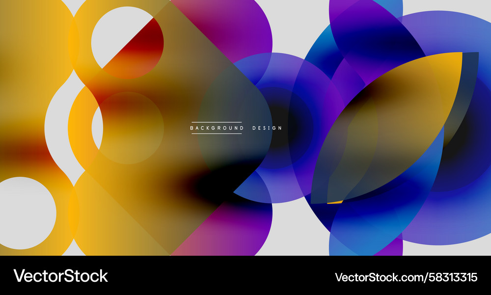 Abstract fluid shapes overlap creating vibrant Abstract fluid shapes overlap creating vibrant Vector Image